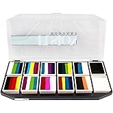 FUSION BODY ART Professional Quality Face Painting Palette - Rainbow Explosion | Safe & Non-Toxic Makeup Face Paint Kit