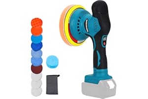 ALRIGON Buffer Polisher Compatible with Makita 18v Battery, Cordless 6 Inch Orbital Buffer, Brushless Motor Car Buffer for Boat, Car Polishing and Waxing (Tool Only, NO Battery )