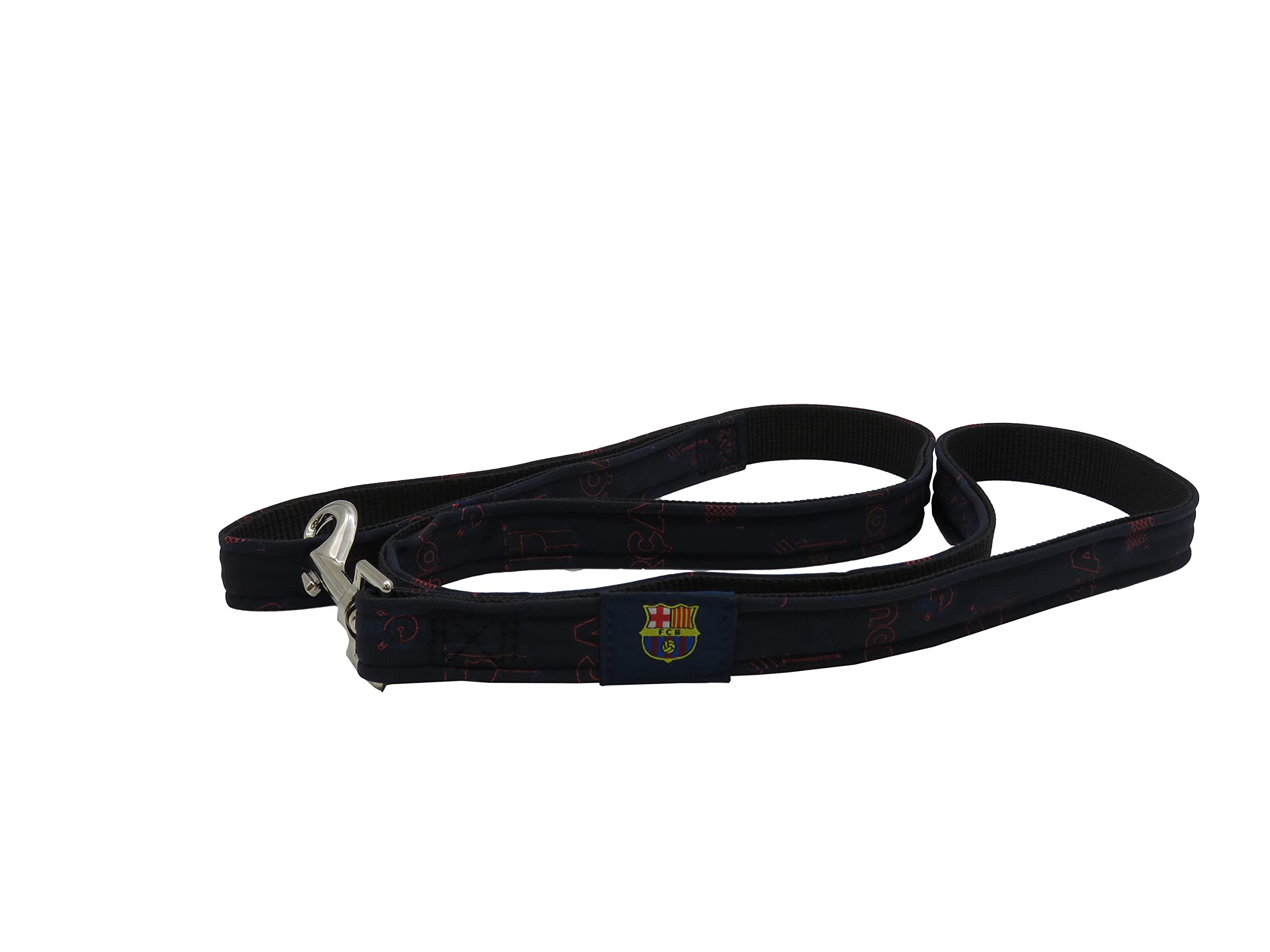 CYPBRANDS FC BARCELONA – Leash Dogs, Corporate Colours, Large, Medium, Small Dogs with Shield, Size L, 120 x 120 x 2.5, Official Product