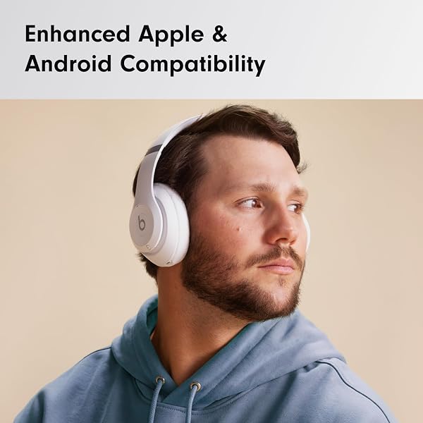 BEATS STUDIO PRO – PREMIUM WIRELESS OVER-EAR HEADPHONES- UP TO 40-HOUR BATTERY LIFE, ACTIVE NOISE CANCELLING, USB-C LOSSLESS AUDIO, APPLE & ANDROID COMPATIBLE – MATTE WHITE