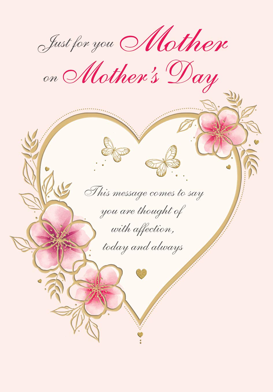 Classic Mother's Day Card Mother - 9 x 6 inches - Regal Publishing,Pink