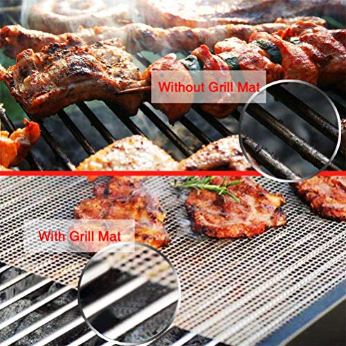 BBQ Grill Mesh Mat NonStick Reusable Grill & Bake Mats for Charcoal