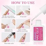 LOPHE Extra Strong Nail Glue with Brush for False Nails Tips 8ml view 2