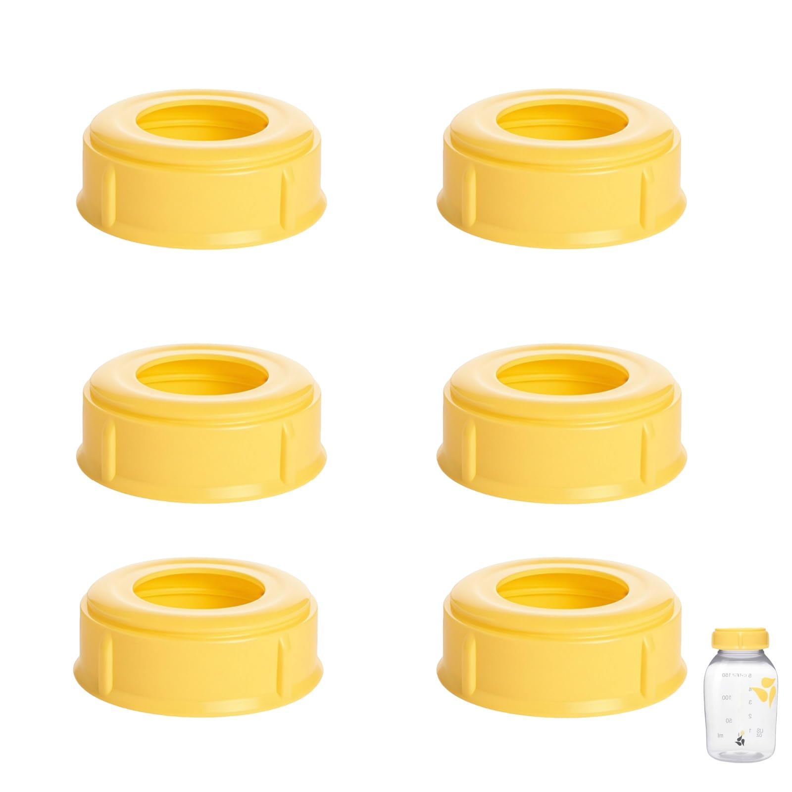 Photo 1 of 6PCS Replacement Collar Rings for Medela Bottles 5oz & 8oz,Bottle Caps Compatible with Plastic & Glass Bottles | Mess Free No Leak or Spill, BPA Free?No Bottle?