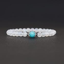 COAI Womens Amazonite Moonstone Stone Bracelet