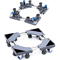 Adjustable Washing Machine Stand Dolly Mobile Roller with Locking Rubber Swivel Wheels and Strong Feet for Furniture…