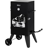 Royal Gourmet SE2805 28-Inch Analog Electric Smoker with 3 Cooking Grates | Outdoor Smoker with Adjustable Temperature Control, 454 Sq. In. Cooking Area, 1350W Output, for Outdoor Backyard BBQ, Black