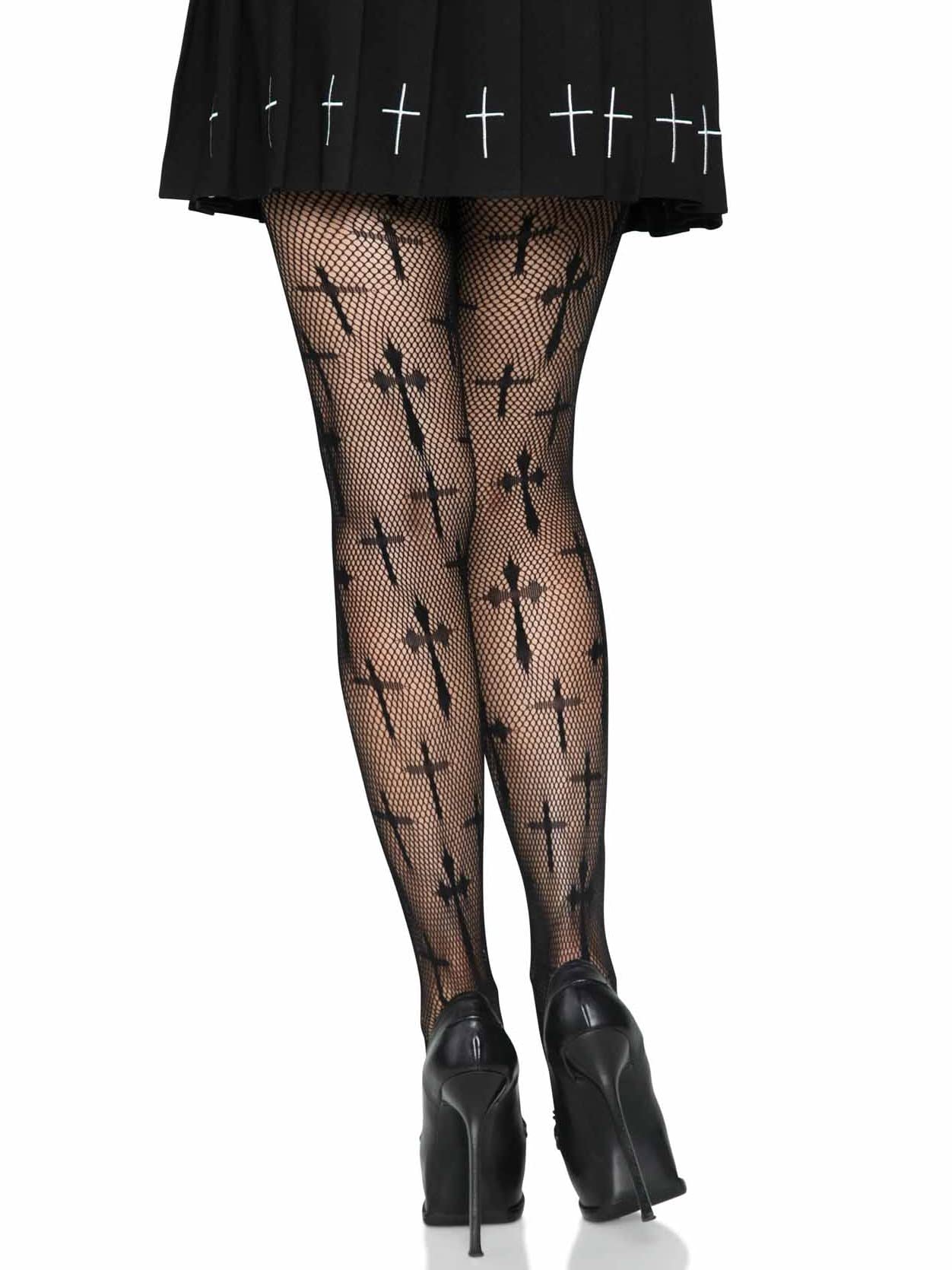 Leg Avenue womens Dark Alternative Fishnet Tights