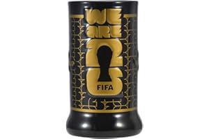 Wagon International Official FIFA World Cup 2026 Beer Stein – 22 oz Embossed Black & Gold Mug – Collectible Trophy Emblem Cup