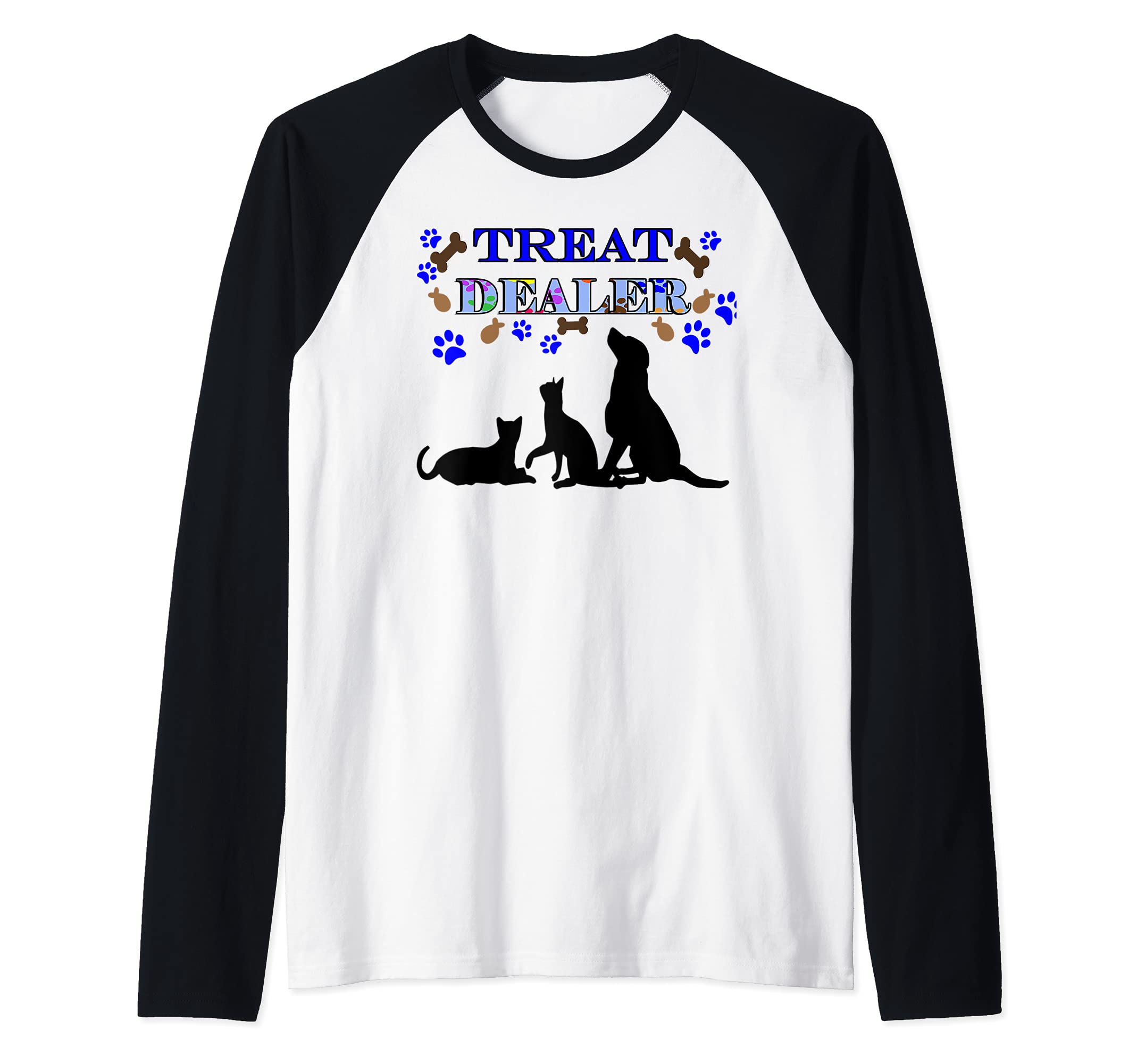 Pet Snacks Feed Me Funny Dog Mom & Dog Dad Raglan Baseball Tee