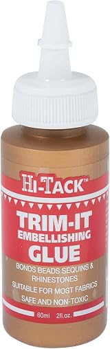Hi-Tack Trim-It Embellishing Glue 60ml Clear Non-Toxic Fast-Setting