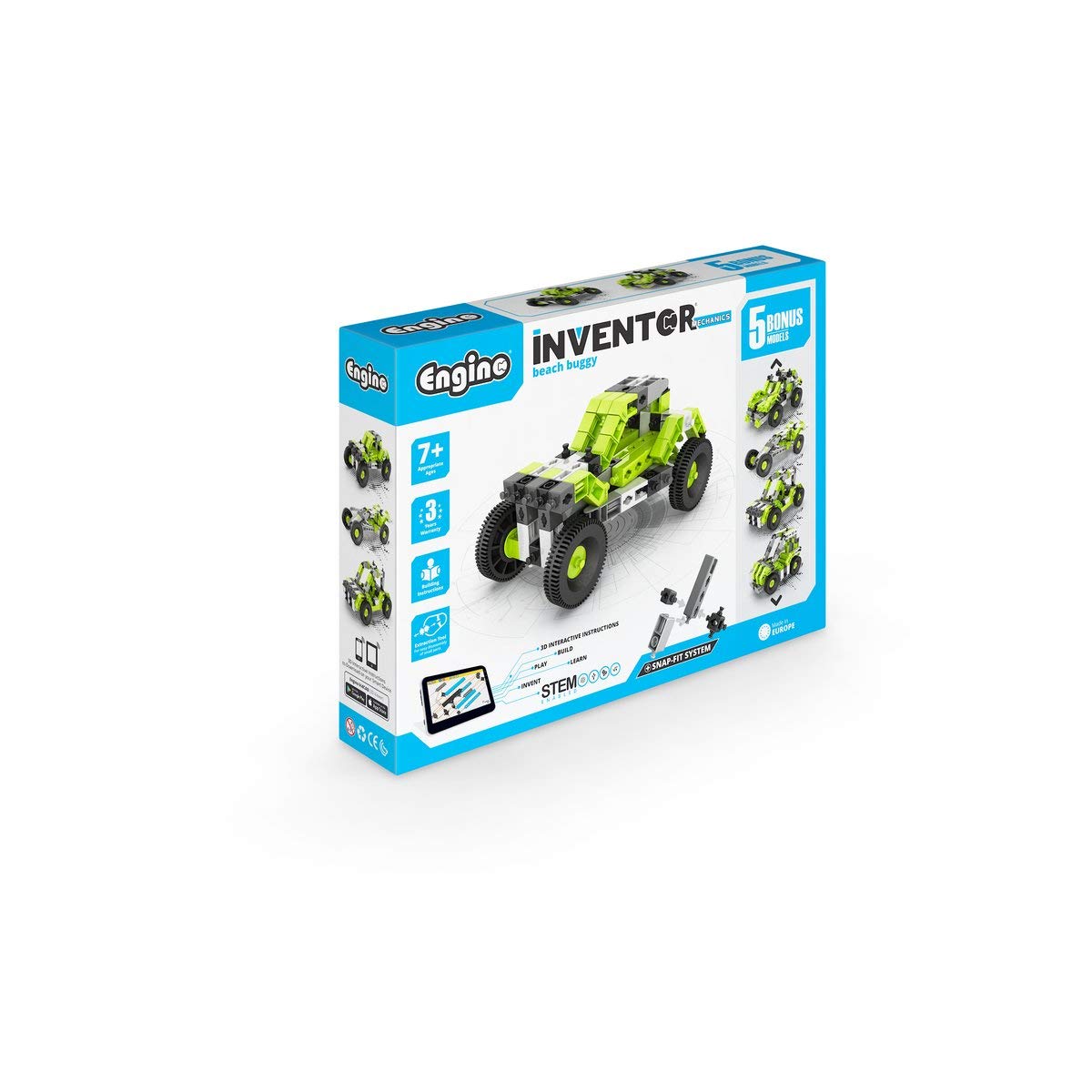 Engino Inventor Beach Buggy with 5 Models Mechanics and Construction Toy