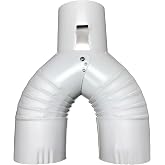 Gutterworks Mfg Inc. Rain Gutter Components Aluminum 4" Round Downspout Diverter | Made in The U.S.A. | Includes Screws &amp; Instructions