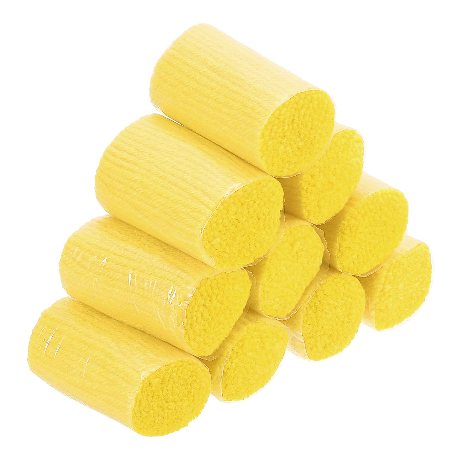 Patikil 10 Rolls Latch Hook Kit, Precut Rugs Yarn for Latch Hook and Crochet, Adults Beginners Tapestry DIY Craft, Lemon Yellow