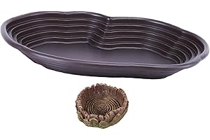IEUDNS Reptile Bathing Pool Reptile Feeding Water Bowl,Habitat Decor,Turtle Water Dish Reptile Water Dish for Turtle Tortoise