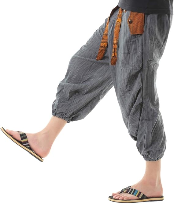 Amazon Oki オキ サルエルパンツ アラジンパンツ タイパンツ 民族柄 メンズ レディース ユニセックス ベルト付き グレー ロングパンツ 通販 Amazon Oki オキ サルエルパンツ アラジンパンツ タイパンツ 民族柄 メンズ レディース ユニセックス ベルト付き グレー ロングパンツ 通販