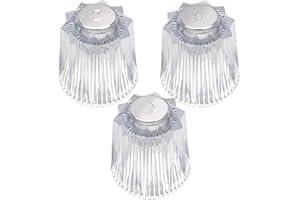 NQEUEPN 3-Piece Shower Knob Replacements, Universal Clear Acrylic Plastic Hot/Cold/Diverter Shower Knobs Compatible with Price Pfister Contessa & Windsor Bathtub Shower Faucet Handle