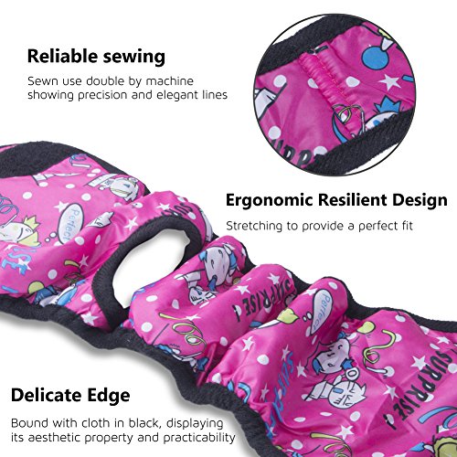 PETBABA Female Dog Diapers, 3 Pcs Period Pants, Reusable Washable Cover Up Panties, Adjustable Nappies Suitable Medium to Large Women Girl in Heat Season in L