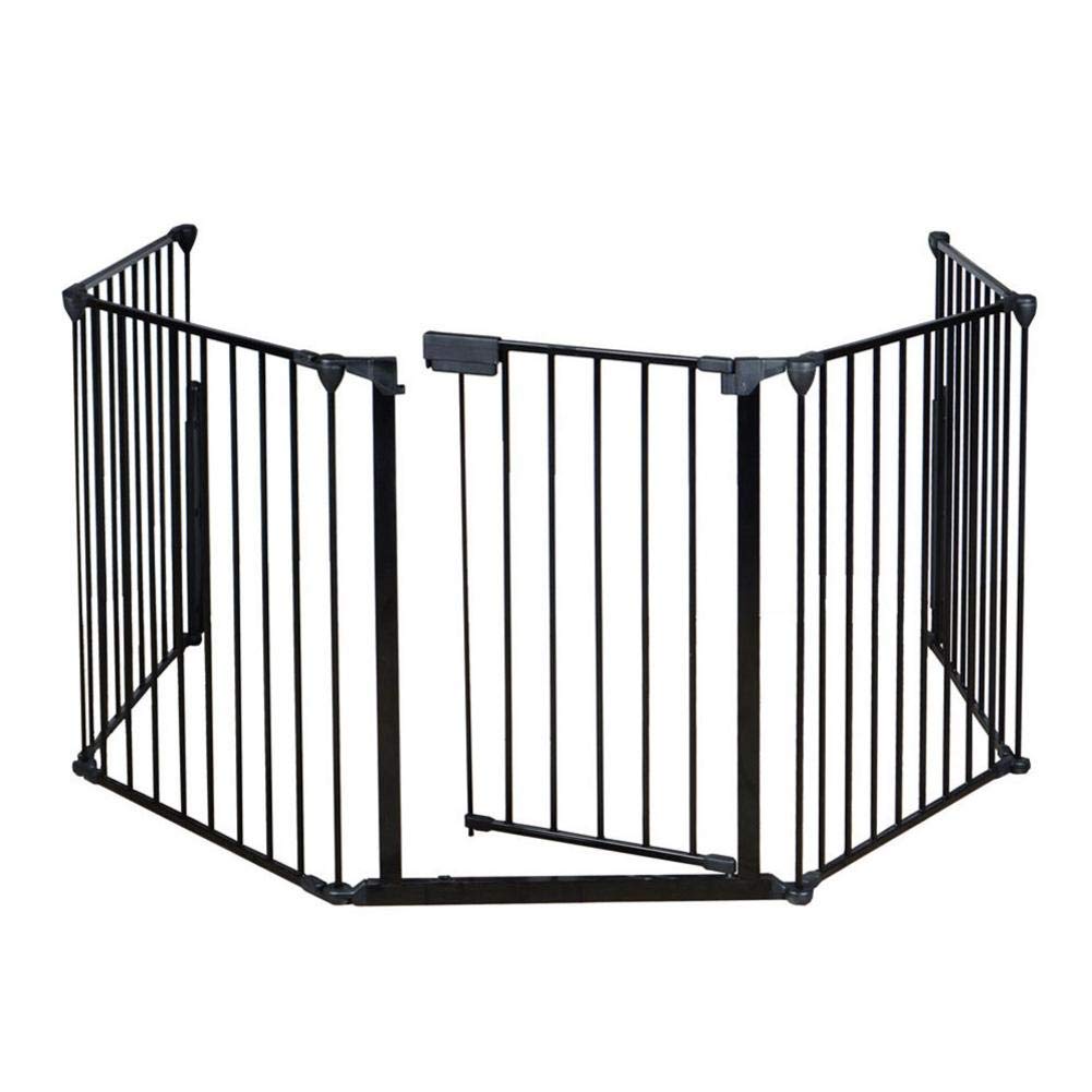 スチール製 スパークガードカバー ドア付き フェンス 暖炉 スタンディングゲート B07nw9wsny 暖炉 アクセサリー 装飾メッシュ アウトドア 丈夫 暖炉用網戸 道具 ベビーセーフ Amusingholiday 歩行用門 ベビーゲート 新作モデル