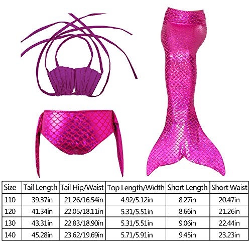image for Boshen Mermaid Tail Swimmable Costume Swimsuit Monofin For Women Kids 