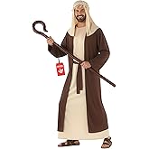 Morph Joseph Costume Adult Shepherd with Cane Jesus Bible Costume Biblical Costumes for Men Nativity Costumes for Adults