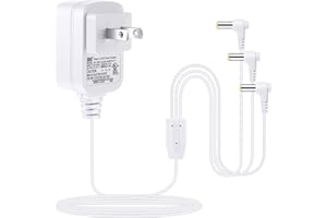 Sumind AC/DC Adapter Compatible with Lemax Lighted Accessory # 74254 94563 94565 94566 94527 94564, 4.5V 3 Output Power Adapter for Xmas Village Halloween Spooky Power Supply Charger (1 Pcs,White)