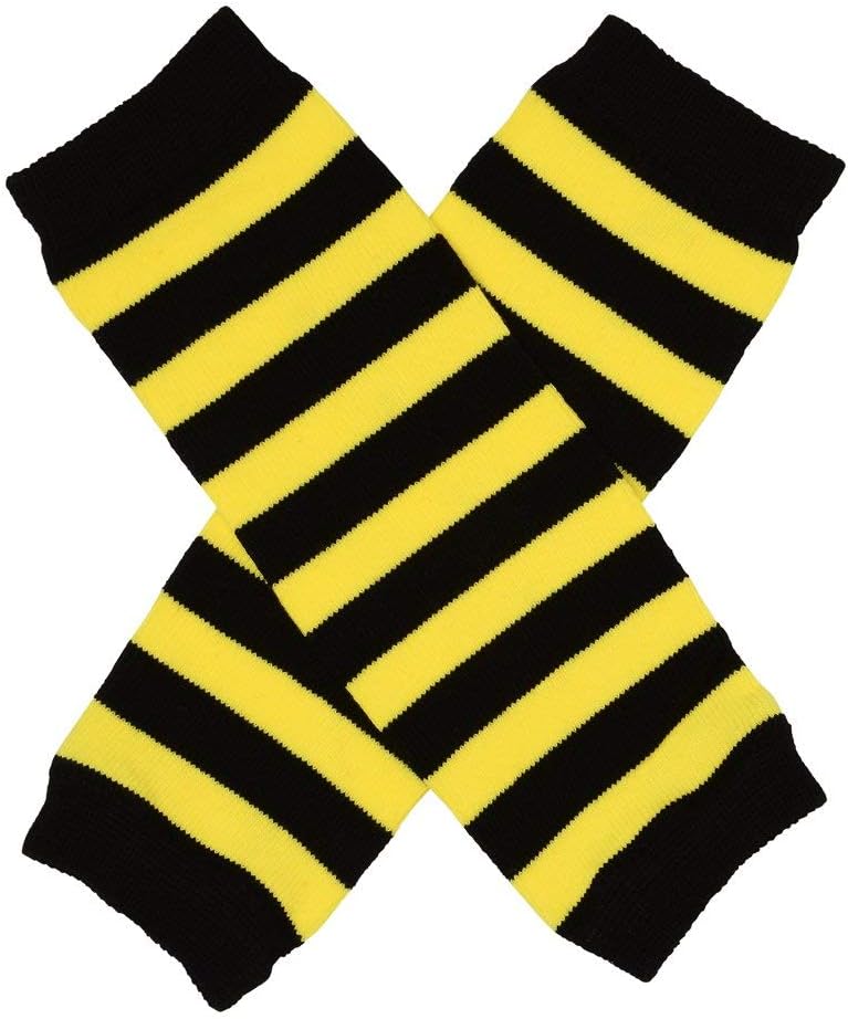juDanzy Bumblebee Bee Black and Yellow Stripe Baby and Toddler Boys and Girls Leg Warmers - Newborn