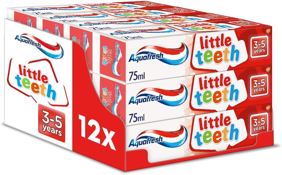 Aquafresh Baby Toothpaste, Milk Teeth 35 Years, 75 ml, Pack of 12