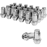 TAGMORE 24pcs M14x2.0 Lug Nuts Compatible with Expedition/F150/Navigator | 2000-2014, 21mm Hex, Chrome 60&deg; Cone Seat Bulge Acorn, Factory Wheels, One-Piece Design, 72-Hour Salt Spray, Rust Resistant