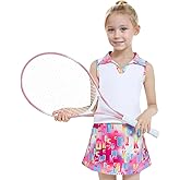 Gogokids Girls Tennis Dress with Shorts Golf Polo Tank Top and Skorts Sets with Pockets Athletic Workout Outfit Sets 6-14Y