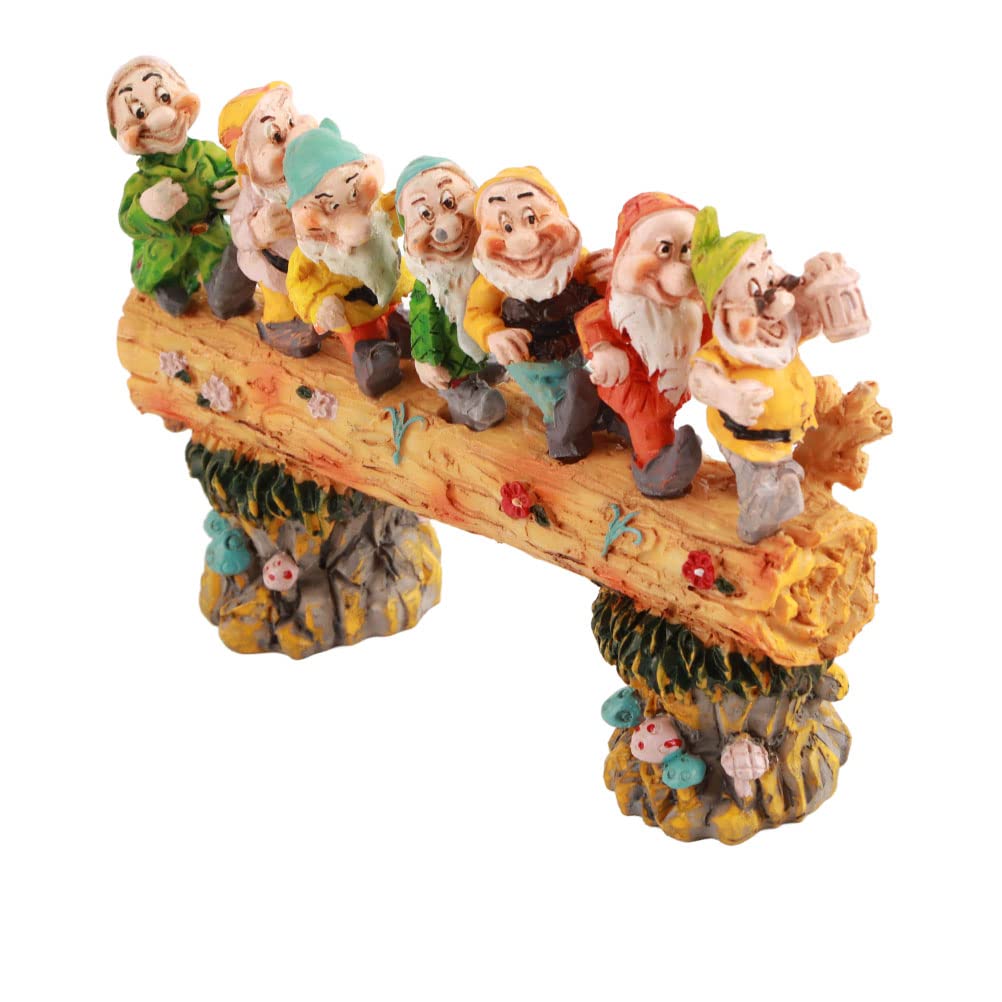 Garden Gnome Statue - Fairy Garden Accessories - 7 Dwarfs Resin Gnome Garden Decor Fairy Tale Garden Gnome Statue Resin Gnomes - Yard Decor