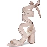Elisabet Tang Women's Sandals Chunky Heels Lace Up Block Heels Open Toe Crisscross Strappy sandals Heel Sandals Fashsion Casual Prom Shoes For Women