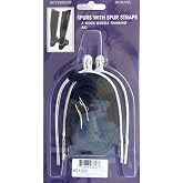 Coronet Never Rust Spurs with Adjustable Spur Straps - Wear-Resistant Boot Spurs for Training, English Spurs, Humane Riding Boot Accessories