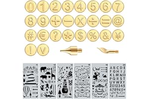 RYOMA Wood Burning Tips Letters Uppercase Alphabet Branding and Personalization Set for Wood and Other Surfaces by Wooden Letters (Golden)