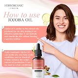 HERBORGANIC Pure Jojoba Oil Cold Pressed Unrefined Hexane-Free Skin Hair 100ml view 6