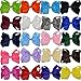 LCLHB Grosgrain Ribbon Bow With Alligator Clips For Babies Teens and Juniors (4 Inch and Pack of 20)