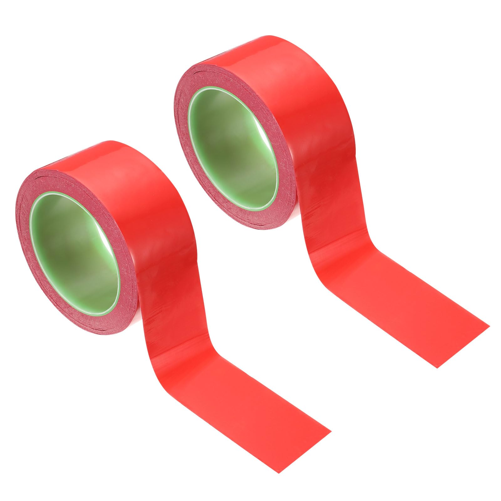 PATIKIL Safety Caution Tape 33m x 48mm, 2 Pack Safety Warning Stripe Tape Floor Tape for Marking Floor Walls Stair, Red