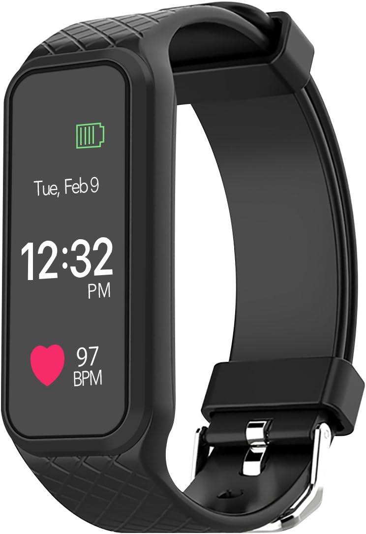Minhe Fitness Tracker with Pulse Sensor Smart Waterproof Bluetooth 4.0 Heart Rate Monitor Tracker Pedometer Bracelet Smart Wrist Watch U Watch Phone Mate For Android Smartphones and Iphone