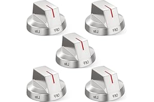 S-UNION Upgraded DG94-04167 for Samsung Stove Knobs Replacement,DG94-04167A for Samsung Gas Stove Oven Knobs,Fit for NX60A6111SS/AA NX60A6311SS/AA NX60A6511SS/AA NX60A6711SS/AA for Samsung Range Knob (Silver)