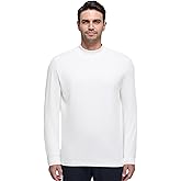 YAMXDM Long Sleeve Shirts for Men Mock Turtleneck Moisture Wicking Business Casual Pullover Undershirts Mens Tee Shirt Top
