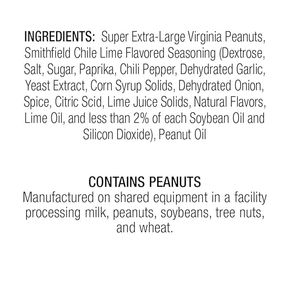 THE PEANUT SHOP OF WILLIAMSBURG CHILI LIME PEANUTS,SALTED HAND COOKED WILLIAMSBURG VIRGINIA PEANUTS, EXTRA LARGE, KOSHER CERTIFIED – 10.5 OZ TIN