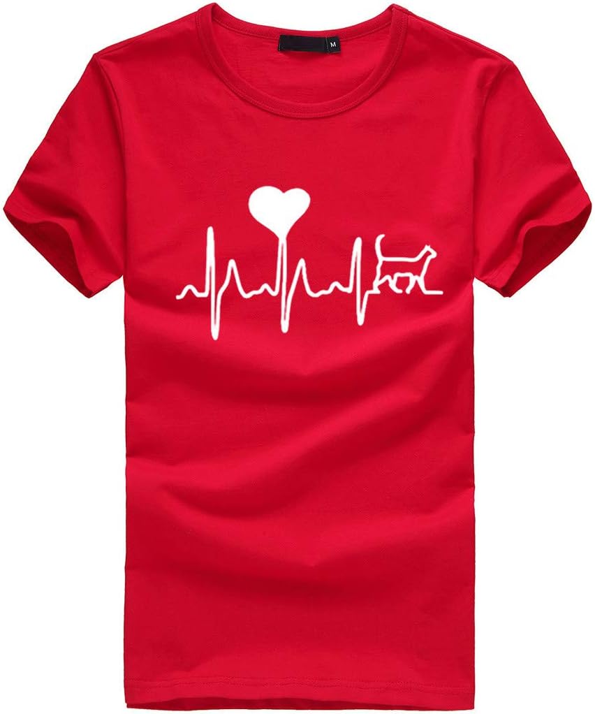 Yihaojia Women Blouse Women T-Shirt Summer Tee Letter Print Loose Blouse Tops