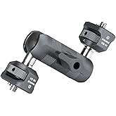 FANAUE Mini Articulating Arm Mount Camera Accessories Compatible with 1/4"-20 to 1/4"-20 Connectors (with Locating Pins) Aluminum-Built Arm Offers Flexibility Connectors