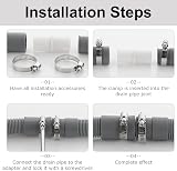 BRITECO Washing Machine Waste Pipe Connector 110810 Leak-Proof Hose Joiner view 4