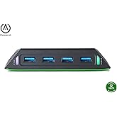 PowerA 4-Port USB 5Gbps Hub for Xbox Series X|S, USB 3.2, AC Powered, Weighted Base, Officially Licensed