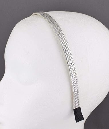 Amazon Com Silver Braided Headband Jute Rope Braid Hair