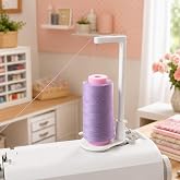 Large Capacity Thread Spool Stand, White Thread Holder for Sewing Machine | 2026 New Universal Household Spool Holder with Anti-Tangle Guide, 3D Printed Spool Bracket Tool for Sewing Lovers