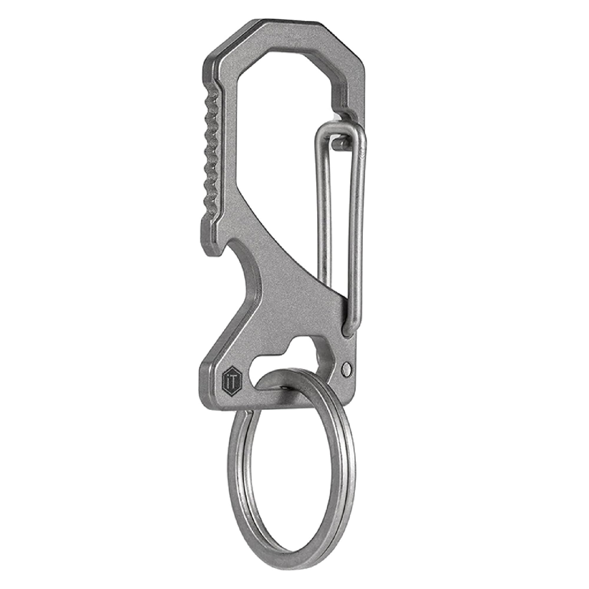 KeyUnity Keychain Carabiner Clip, Anti-Lost Quick Release Titanium Key Holder, 2 inch Key Organizer Heavy Duty for Men & Women(KM05)