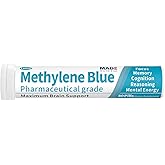 Methylene Blue Pharmaceutical Grade, Nootropic Supplement for Brain Support – Cognitive Function, Focus & Clarity – with L-Theanine & Vitamin C – Lab Tested, No Formaldehyde, 80 Pills