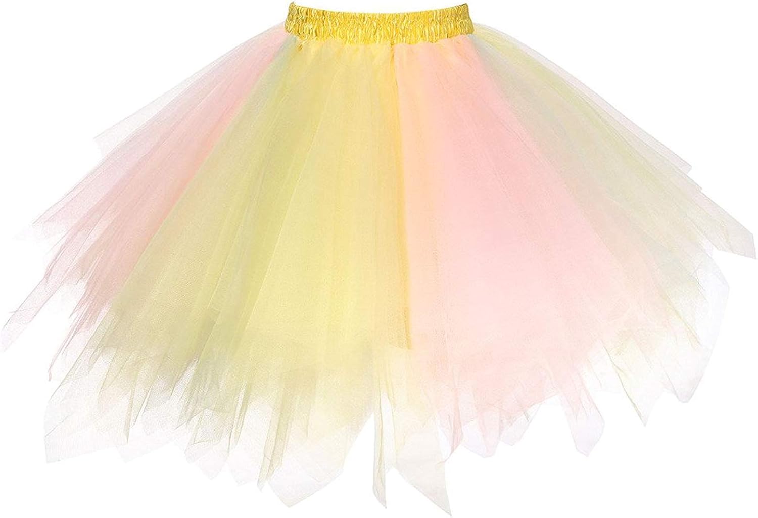 Womens Rainbow Tutu Skirt Layered Tulle Skirt Adult Halloween Costumes: Clothing